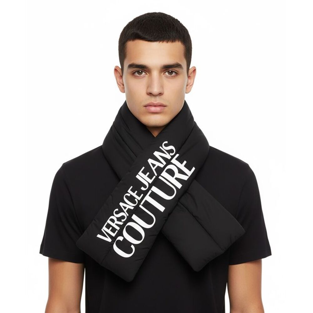 Versace Jeans Couture Signature Black Puffer Mens Shrug Shawl